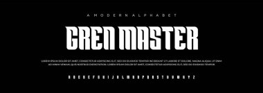 Soyut spor modern alfabe yazı tipleri spor dijital oyun müziği yaratıcı yazı tipi