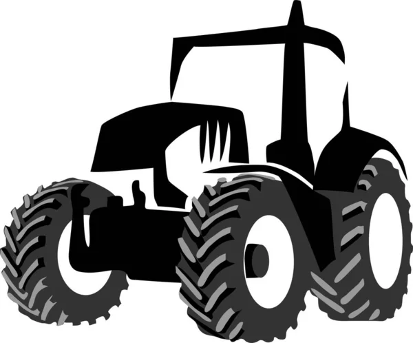Traktor Stilizált Vektoros Illusztráció — Stock Vector