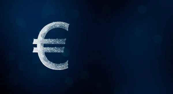Euro Icon Web Background Bokeh — Stock Photo, Image