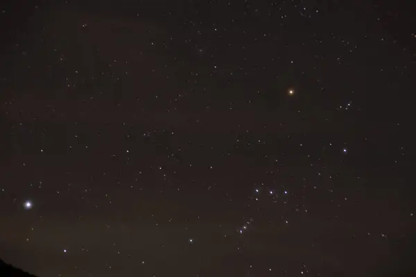 Ciel Étoilé Brillant Tard Dans Nuit — Photo