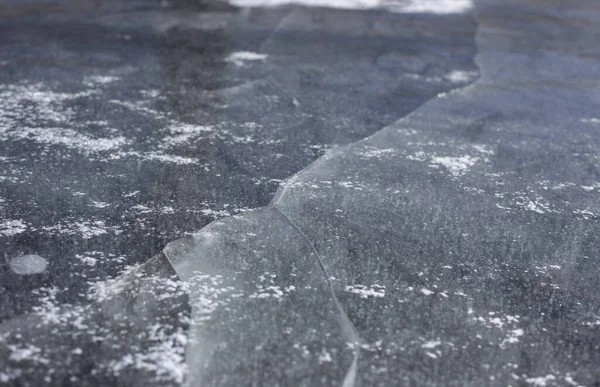 凍った湖の背景と食感 — ストック写真