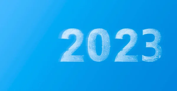 Mavi Arkaplanda 2023 Ağı — Stok fotoğraf