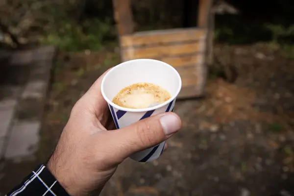 Cup Coffee Hand Stock Photo