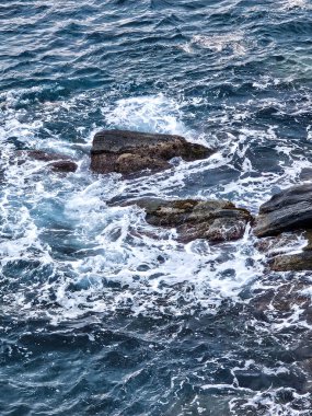 Punta Mesco harabeleri ve Monterosso İtalya 'daki Aziz Antonio inzivası..