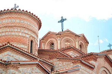 Makedonya 'nın Ohri kentindeki St. Kliment & St. Panteleymo Kilisesi' nin Ayrıntıları.