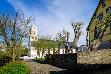 Torshavn katedrali. Faroe Adaları, Torshavn 'daki Faroe Kilisesi, Danimarka.