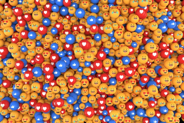 Social Media Reaction Icons Balls Photo De Stock