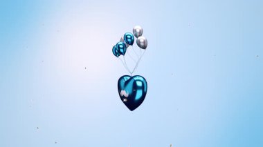 Babalar Günü 'nü, parçacık etkisine sahip mavi bir arkaplan üzerine kurulmuş çarpıcı bir 3 boyutlu animasyonla kutlayalım..