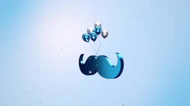 Babalar Günü 'nü, parçacık etkisine sahip mavi bir arkaplan üzerine kurulmuş çarpıcı bir 3 boyutlu animasyonla kutlayalım..