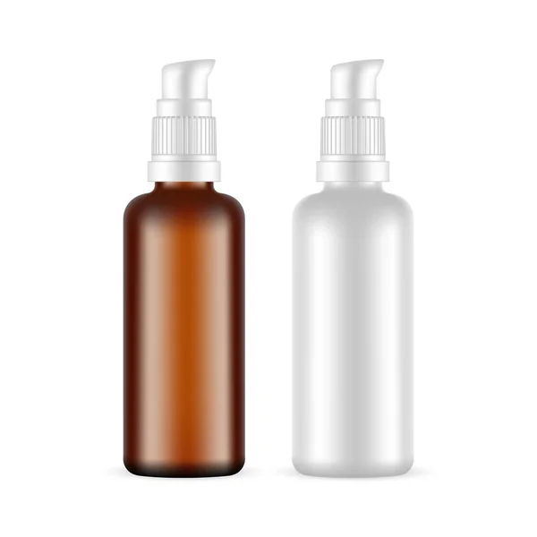 油或乳液包装用的泵瓶 白色背景隔离 病媒图解 — 图库矢量图片