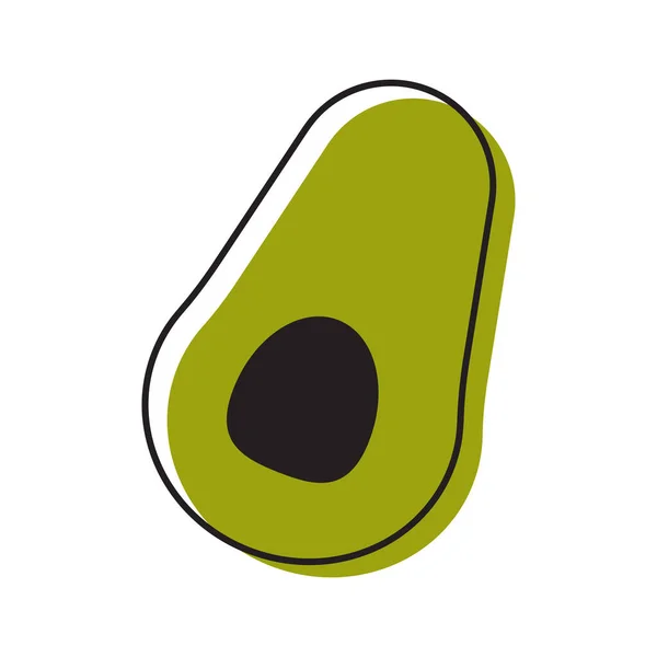 Avocado Icon Isolated White Background Vector Illustration — Stock Vector