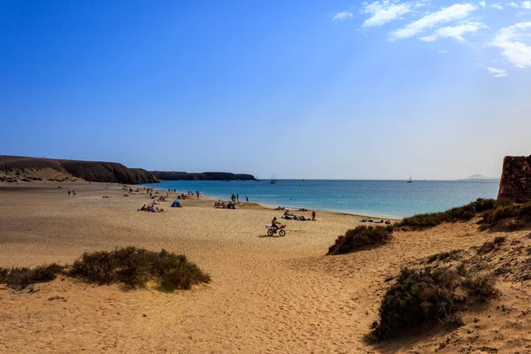 Sand Beach Playa Las Mujeres Lanzarote Spain — Stock Photo, Image