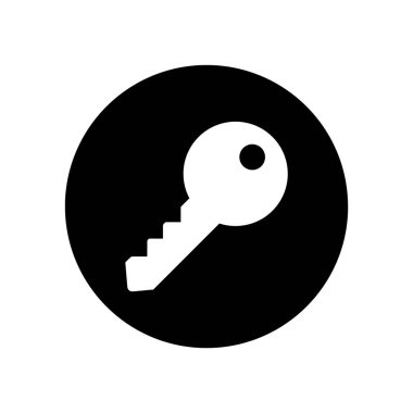 Bir anahtarın basit siluet simgesi