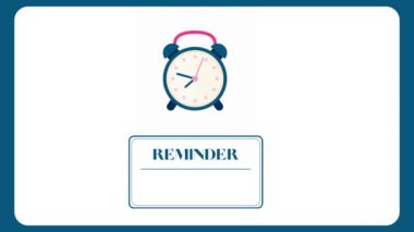 animasyon Video Alarmı Anımsatıcı Hareketi Alarm Saati Mavi Pembe