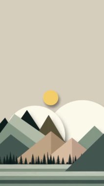 Düz dağlar, güneş ve dağlar