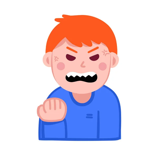 Kızgın bir çocuğun çıkartması.