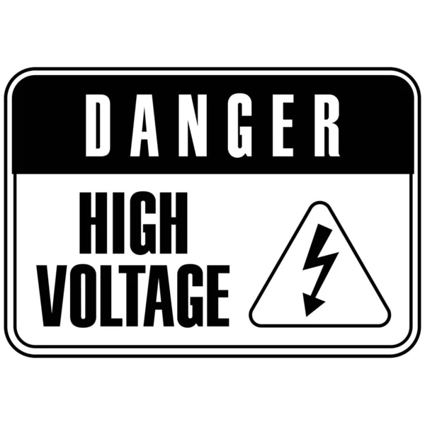 stock vector Danger high voltage sign