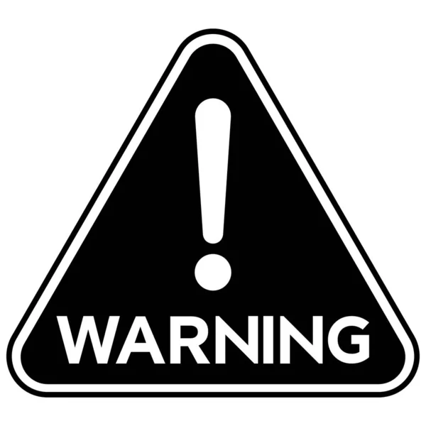 Warning Sign Word Warning — Stock Vector
