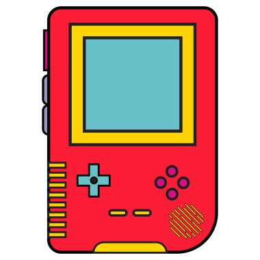Klasik pop rengi Gameboy vektör simgesi