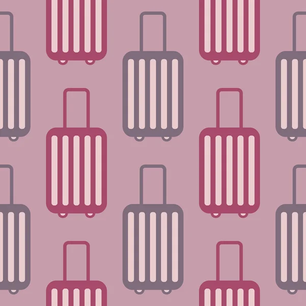 旅行袋无缝图案矢量重复背景在流行的洋红色和粉红色花的颜色 重复的纹理 已经整理好了包装纸 背靠背 时尚纺织品印刷 — 图库矢量图片