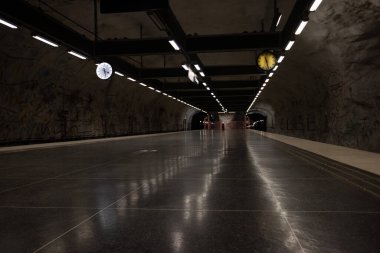 Stockholm 'deki boş metro istasyonu