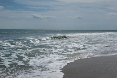 Kuzey Florida 'nın Atlantik kıyısında güzel bir okyanus manzarası