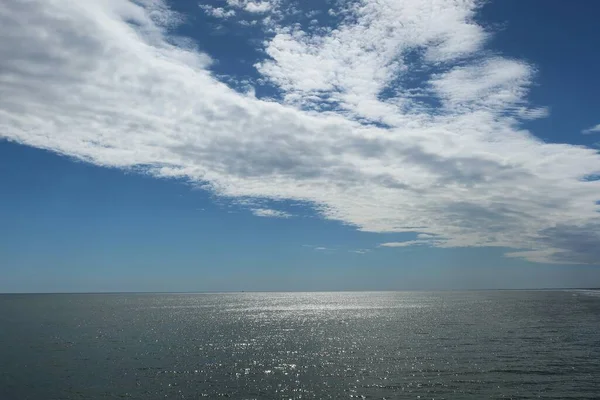 Belo Oceano Vista Para Céu Costa Atlântica Norte Flórida — Fotografia de Stock