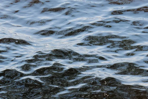 Крупный План Темно Синего Мрамора Абстрактной Текстурой Воды — стоковое фото