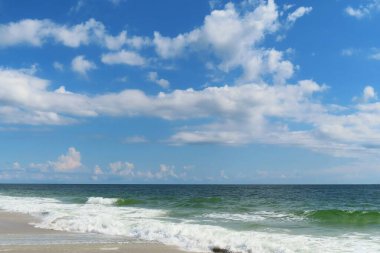 Beautiful ocean and sky view on Atlantic coast of North Florida 