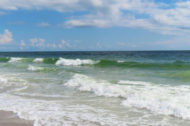Beautiful ocean and sky view on Atlantic coast of North Florida