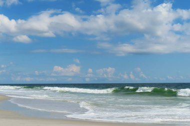 Beautiful ocean and sky view on Atlantic coast of North Florida 