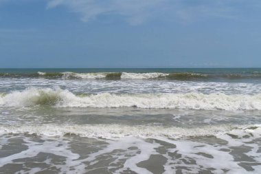 Kuzey Florida 'nın Atlantik kıyısında güzel bir okyanus manzarası