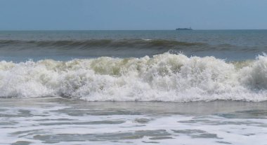 Kuzey Florida 'nın Atlantik kıyısında güzel bir okyanus manzarası