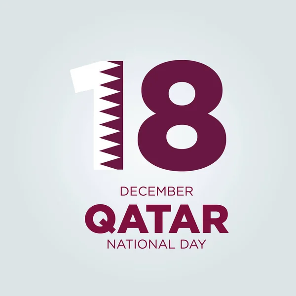 Šťastný Národní Den Katar Design Číslo Kataru Vlajka Jako Katar — Stockový vektor