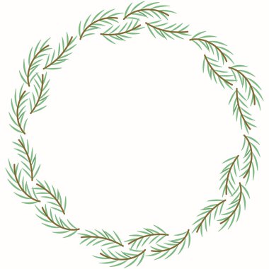 Firavun ağacı dalları daire çiziyor. Noel fikri