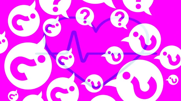 Heartbeat Question Mark Concept — Stock Photo, Image