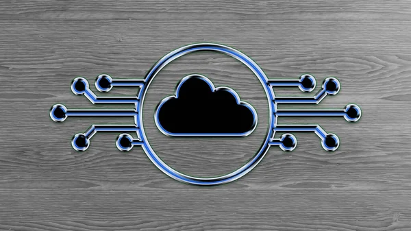 Concetto Cloud Computing Con Icon Design Illustrazione Vettoriale Grafica Eps — Foto Stock