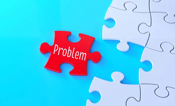 Puzzleteil Von Puzzles Auf Blauem Hintergrund Konzept Der Teamarbeit — Stockfoto