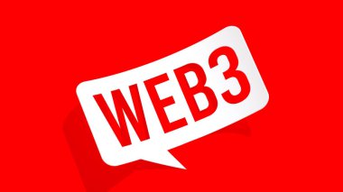 Web 3.0 konuşma kabarcığı konsepti .