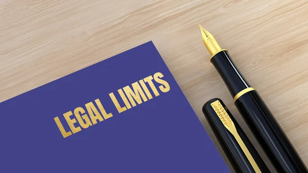 Koncepcja Notatnika Limitów Prawnych — Zdjęcie stockowe