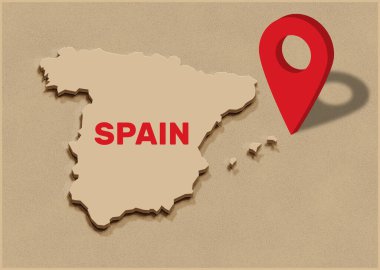 Kağıt arkaplanda metin olan vektör haritası.