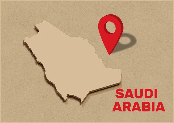 Карта Саудовской Аравии — стоковое фото