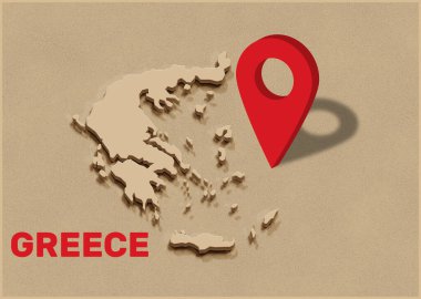 Dünya haritasının çizimi. 3d oluşturma