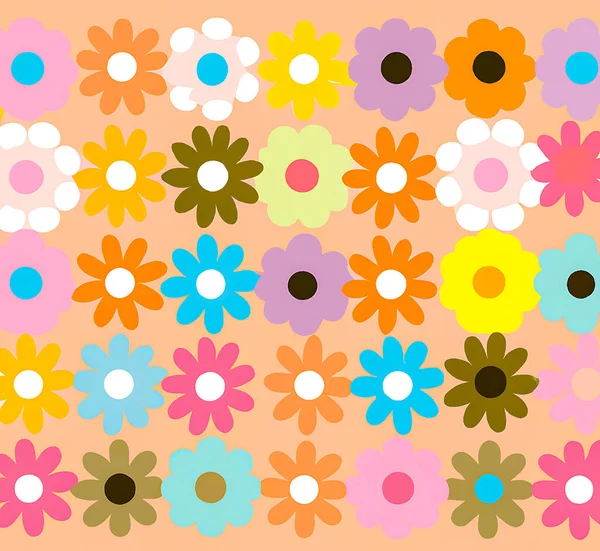 Fond Fleur Coloré Modèle — Photo