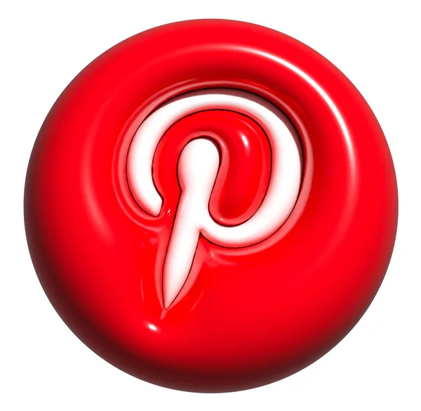 Botón Brillante Rojo Con Fondo Blanco Fotos De Stock