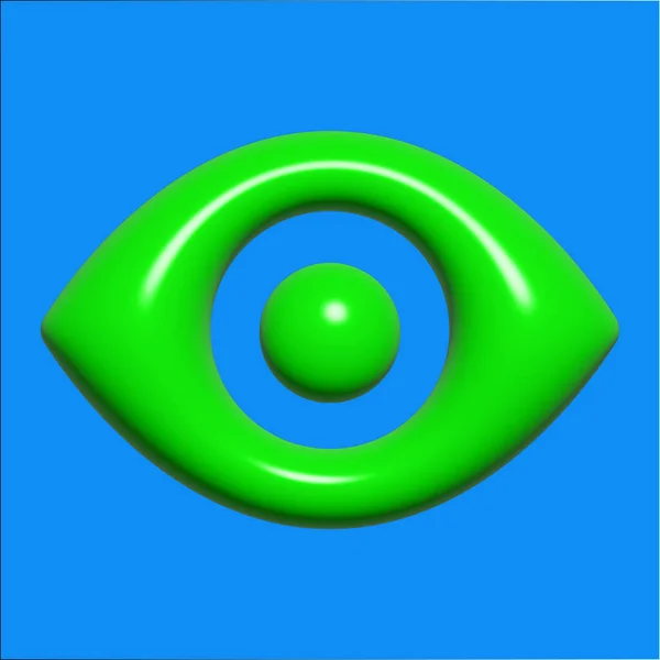 Значок Очей Зелений — стокове фото