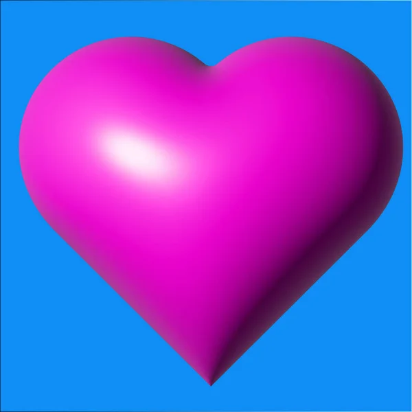 Ícone Coração Rosa — Fotografia de Stock