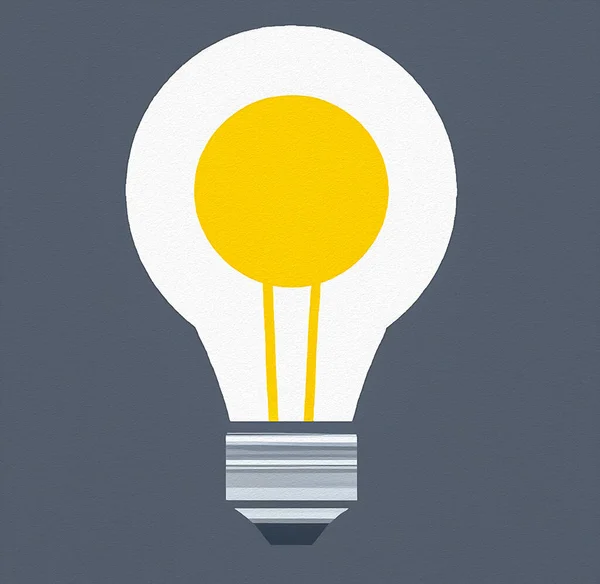 Vector Light Bulb Idea — Stock Photo, Image