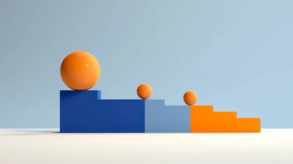Orangefarbene Kugel Isoliert Auf Blauem Hintergrund Archivfoto Stil Der Sich lizenzfreie Stockbilder