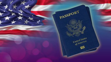 Amerika Birleşik Devletleri haritasında Amerikan bayrağı